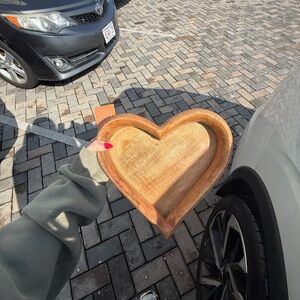 Heart-Shaped Wooden Tray